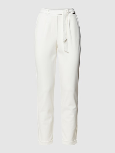 D´Etoiles Casiope Spodnie materiałowe z materiałowym paskiem model ‘Antigua’ Biały 2