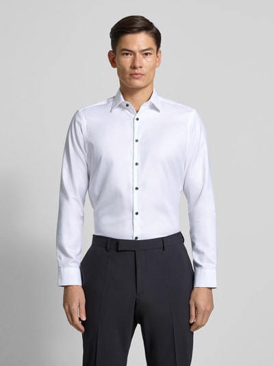 Jake*s Regular fit zakelijk overhemd van katoen met kentkraag Wit - 4