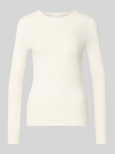 Jake*s Collection Langarmshirt mit Rundhalsausschnitt Offwhite 1