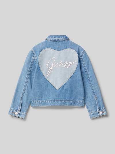 Guess Jeansjacke aus reiner Baumwolle Blau 3