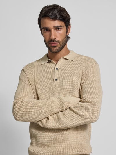 OLYMP Level Five Strickpullover mit Kentkragen Sand 3