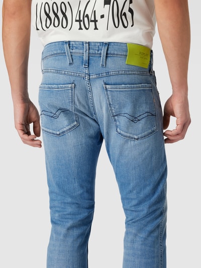 Replay Slim Fit Jeans im 5-Pocket-Design Modell 'Anbass' Hellblau 3