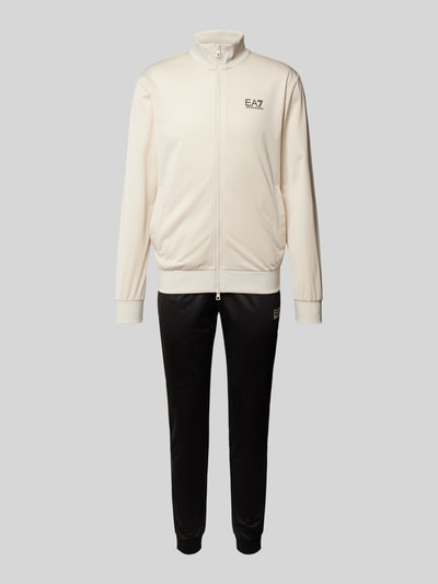 EA7 Emporio Armani Trainingspak met labelprint Offwhite - 2