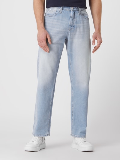 Calvin Klein Jeans Jeansy o kroju Straight Fit z dodatkiem streczu  Jasnoniebieski 4