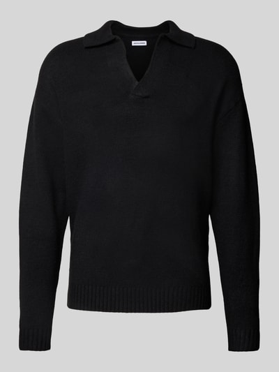 Jack & Jones Gebreide pullover met V-hals, model 'SOHO' Zwart - 2