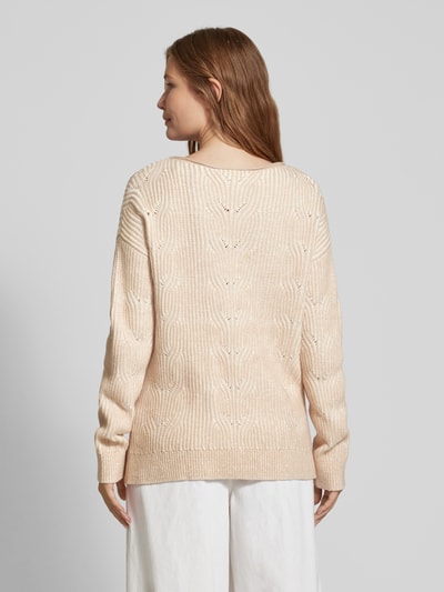 Brax Gebreide pullover met boothals, model 'LESLY' Offwhite - 5