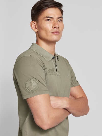 camel active Poloshirt met labelstitching Kaki - 3