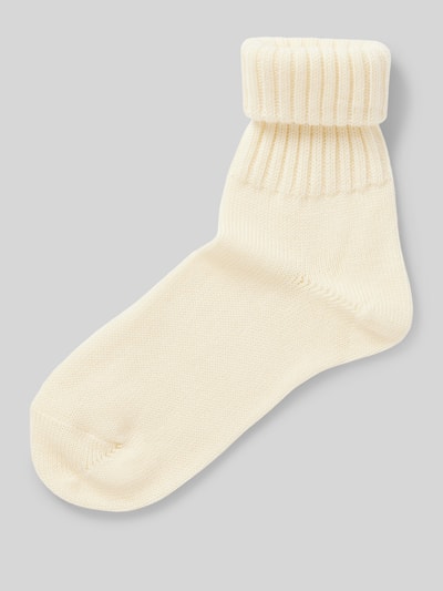 Burlington Socken mit Label-Detail Modell 'PLYMOUTH' Offwhite 1