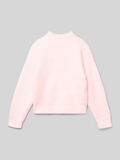 Garcia Strickpullover mit gerippten Abschlüsse Rosa 3