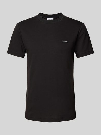 CK Calvin Klein T-shirt z detalem z logo Czarny 2