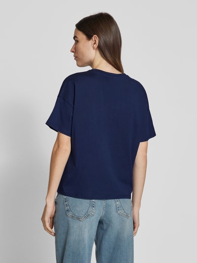 QS T-Shirt mit Statement-Print Dunkelblau 5