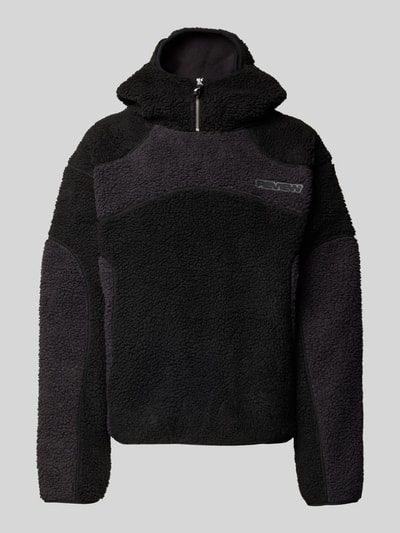 REVIEW Hoodie met korte ritssluiting Zwart - 2