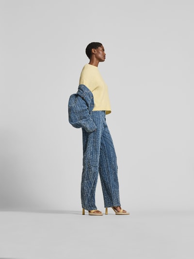 ROTATE Loose Fit Jeans mit Raffungen Jeansblau 1