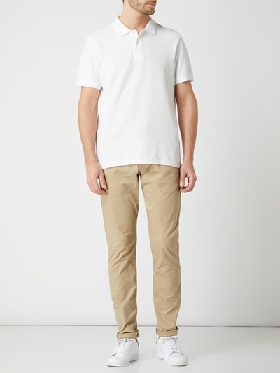 Esprit Slim fit chino met riem Beige - 1