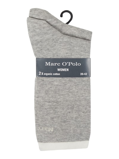 Marc O'Polo Socken aus Bio-Baumwollmischung im 2er-Pack Mittelgrau Melange 2