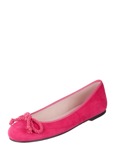 Pretty Ballerinas Ballerinas aus Veloursleder  Fuchsia 1