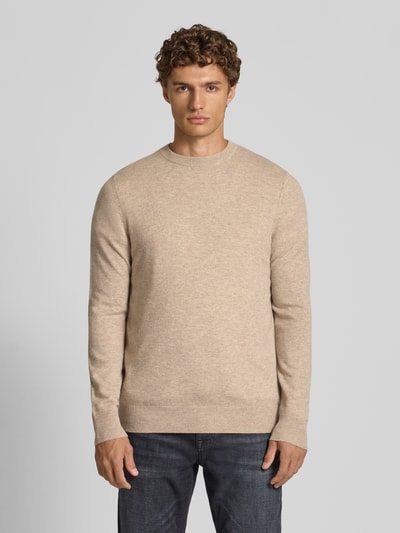 Christian Berg Men Strickpullover aus Wolle-Kaschmir-Mix Beige Melange 4