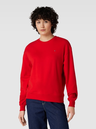 Tommy Hilfiger Sweatshirt mit Logo-Stitching Rot 4