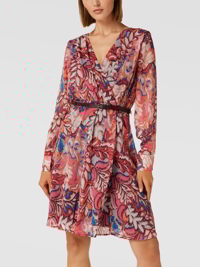 Jake*s Collection Knielange jurk met riem Roze - 4