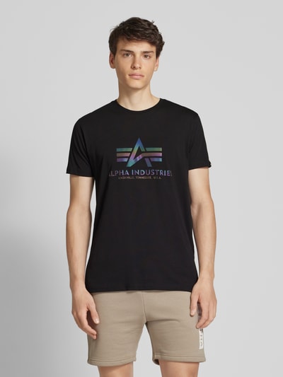 Alpha Industries T-Shirt mit Label-Print Black 4