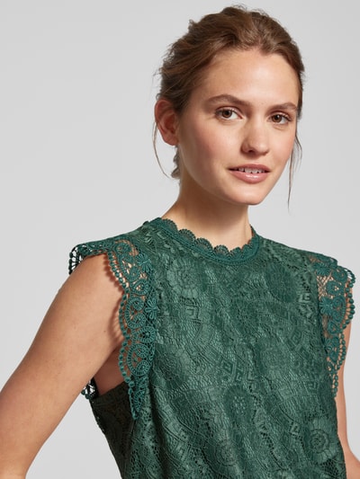 Pieces Blouseshirt met kant, model 'COLLINE' Groen - 3