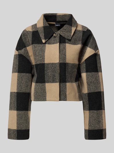 Gina Tricot Jack met platte kraag, model 'Short jacket' Zand - 2