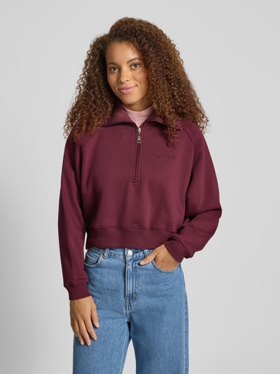 LeGer by Lena Gercke Regular Fit Pullover mit Reißverschluss Modell 'Meret' Bordeaux 4