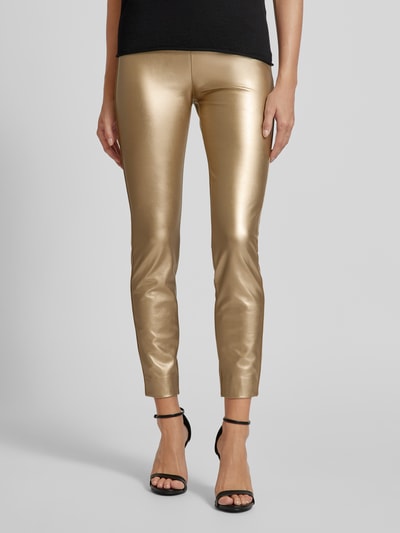 ROSNER Skinny Fit Hose mit seitlichem Reißverschluss Modell 'Alisa' Gold 4