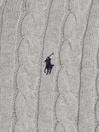 Polo Ralph Lauren Pullover mit Zopfmuster  Mittelgrau Melange 3