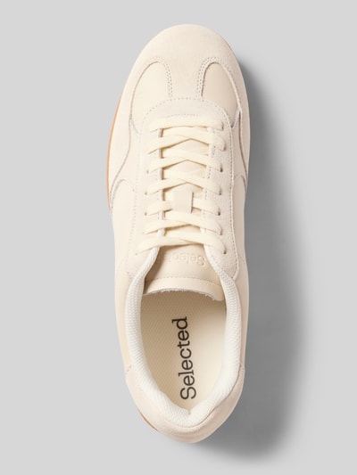 Selected Homme Low Top Sneaker aus echtem Rindsleder Modell 'FINLEY' Weiss 3
