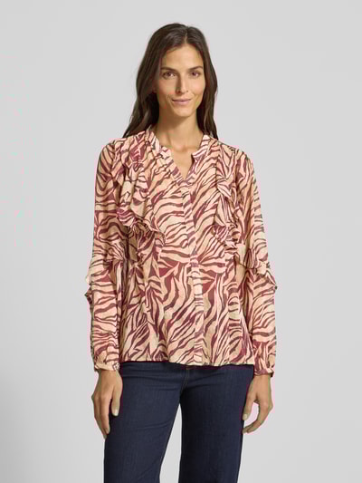 Soyaconcept Langarmbluse mit verdeckter Knopfleiste Modell 'VALBORG' Rot 4