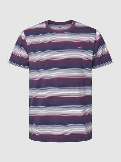 Levi's® T-Shirt mit Streifenmuster Bordeaux Rot 2
