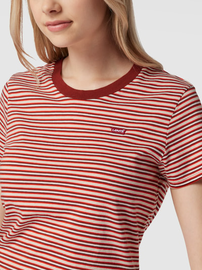 Levi's® T-Shirt mit Label-Stitching Modell 'Oregano' Rot 3