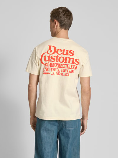 DEUS EX MACHINA T-Shirt mit Label-Print Modell 'Raptor' Offwhite 5
