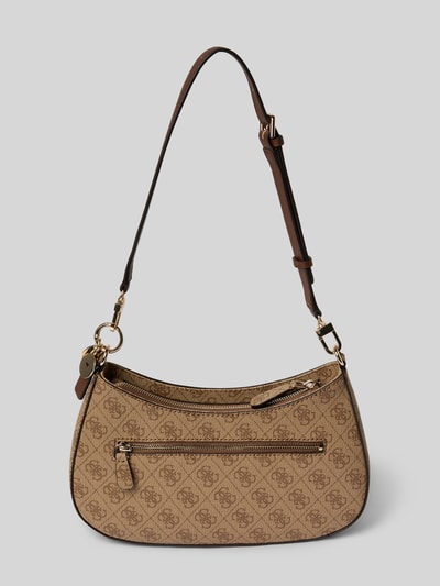 Guess Handtasche mit Label-Applikation Modell 'NOELLE' Hellbraun 4