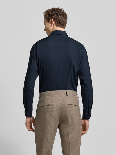 Jake*s Regular Fit Business-Hemd mit Knopfleiste Marine 5