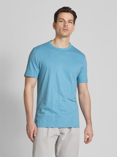 BOSS Orange T-shirt met labeldetail Oceaanblauw - 4