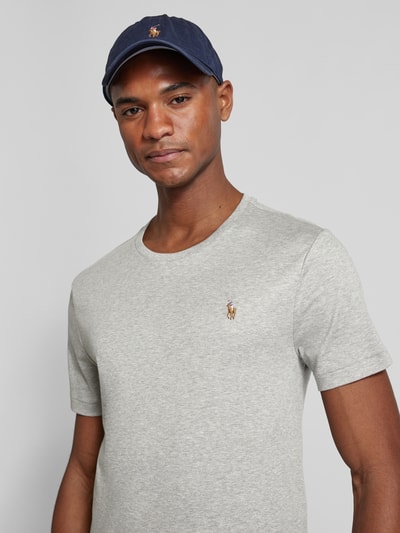 Polo Ralph Lauren T-Shirt mit Label-Stitching Hellgrau Melange 3