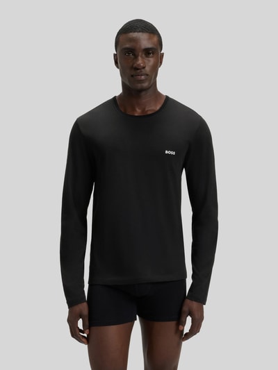 BOSS Regular Fit Langarmshirt aus reiner Baumwolle im 3er-Pack Blau 3