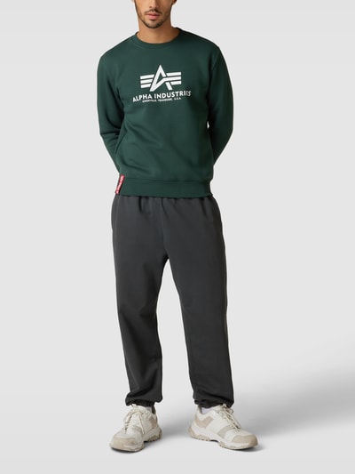 Alpha Industries Sweatshirt met logoprint, model 'BASIC SWEATER' Petrol - 1