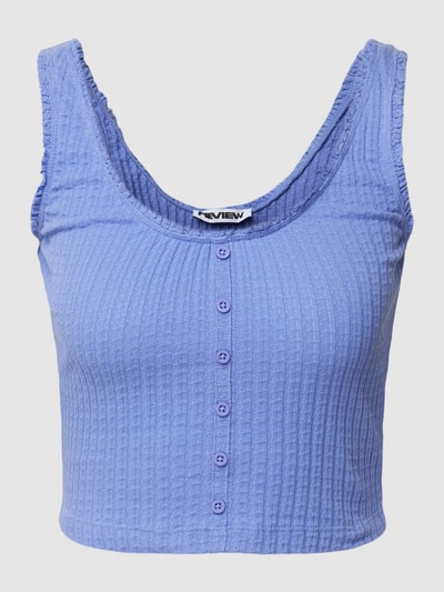 Review Crop Top mit Strukturmuster Violett 2