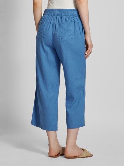 Christian Berg Woman Loose fit linnen culotte met tunnelkoord Rookblauw - 5