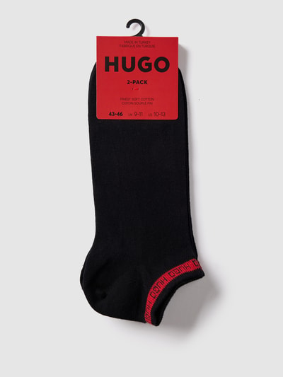 HUGO Sneakersocken mit Kontraststreifen im 2er-Pack Modell 'Tape' Black 3