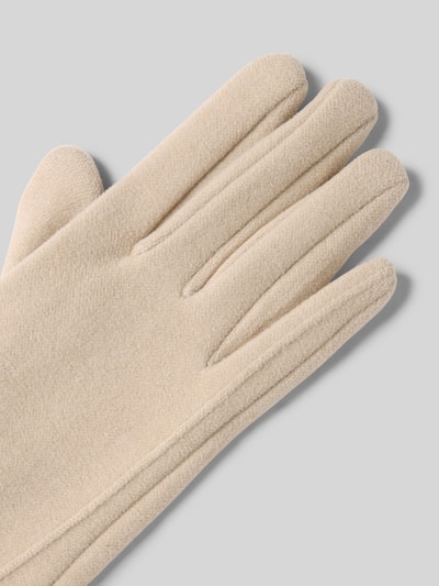 EEM Regular Fit Handschuhe mit Zierschleife Beige 3