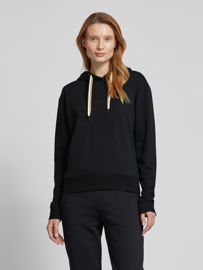 BOSS Hoodie mit Label-Print Modell 'STRIPE' Black 4