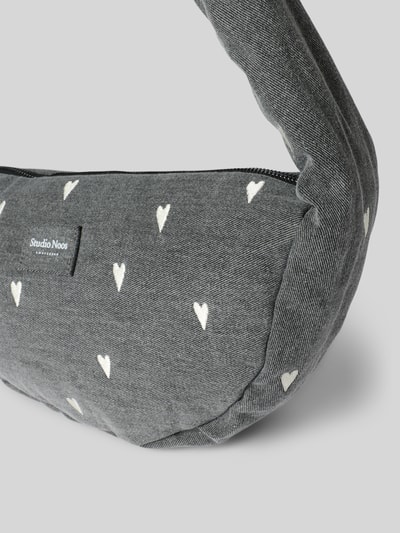 STUDIO NOOS Torba na ramię z detalem z logo Średnioszary 3