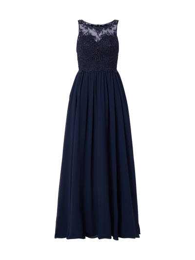 Laona Abendkleid mit Zierborten Dunkelblau 2