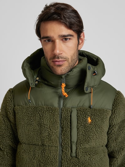 Polo Ralph Lauren Daunenjacke mit Teddyfell Oliv 3