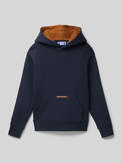 Jack & Jones Loose Fit Hoodie mit Känguru-Tasche Modell 'ELEGACY' Marine 1