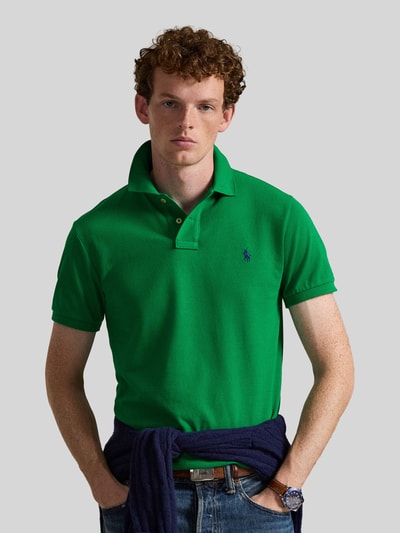 Polo Ralph Lauren Slim Fit Poloshirt aus reiner Baumwolle Gruen 4
